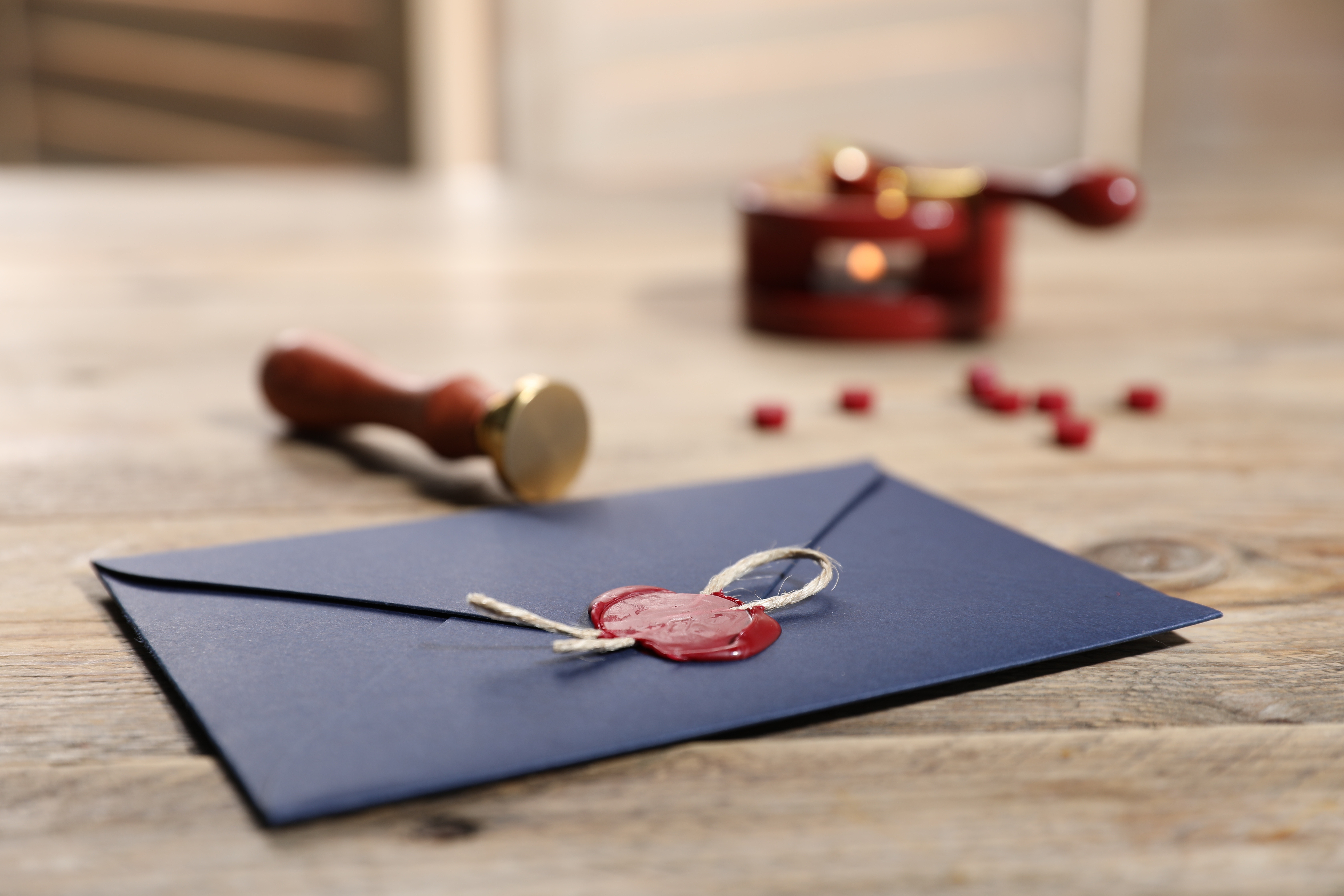 Wax letter — a symbol of the brand promise.